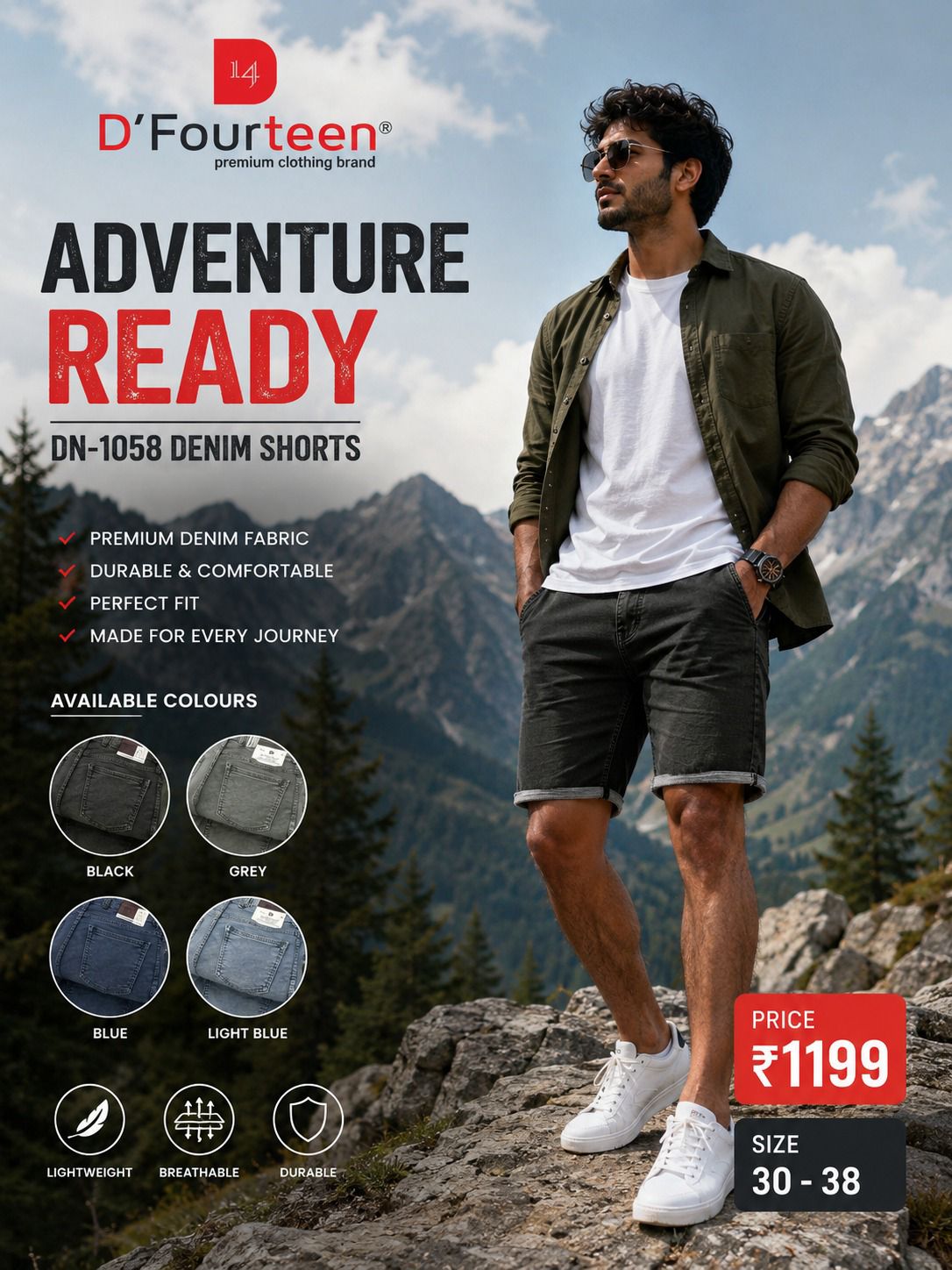 Comfort fit casual shorts